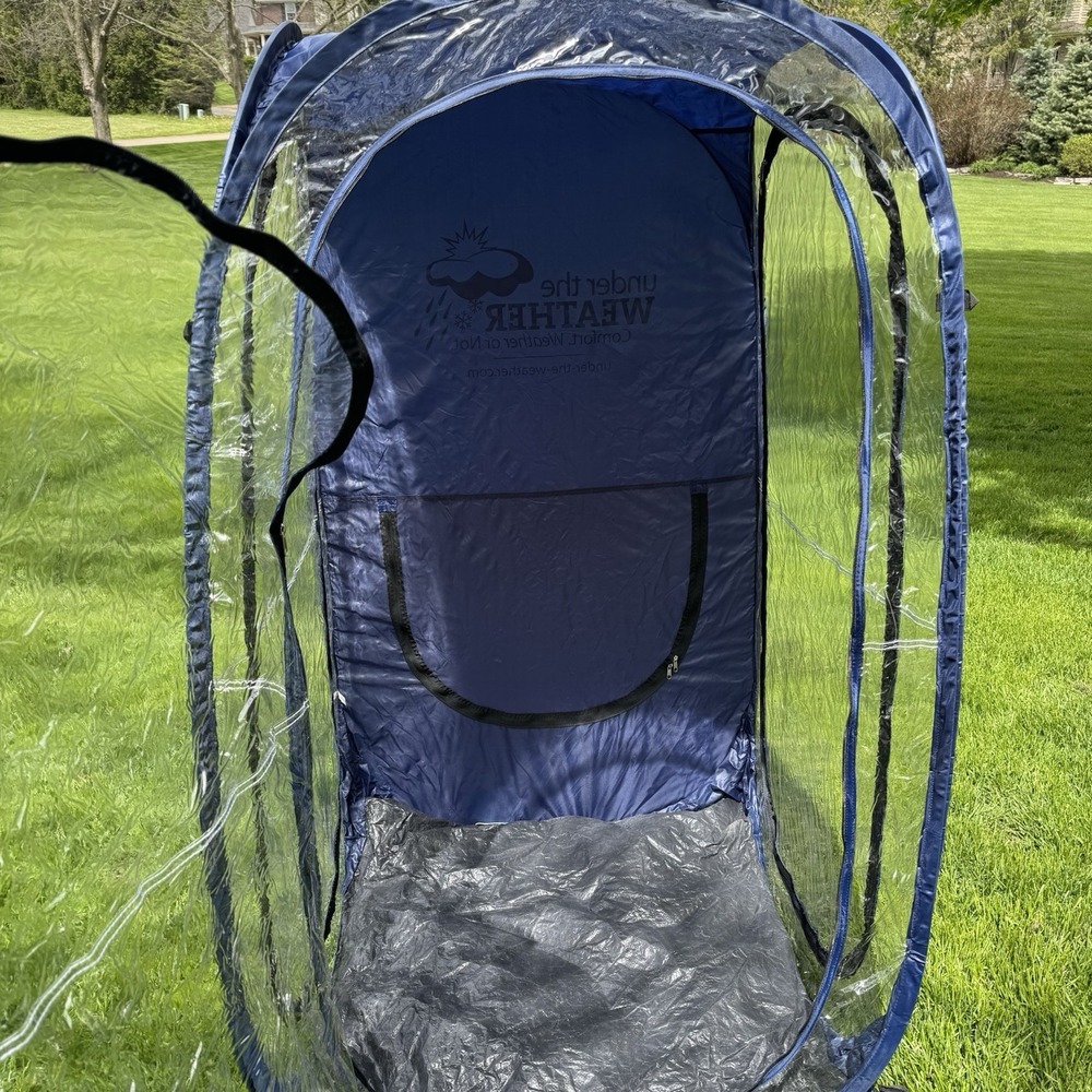 Under the Weather Navy Blue Personal Pop Up Pod Sports Tent 35.5x35.5x58 Shelter - Picture 4 of 7